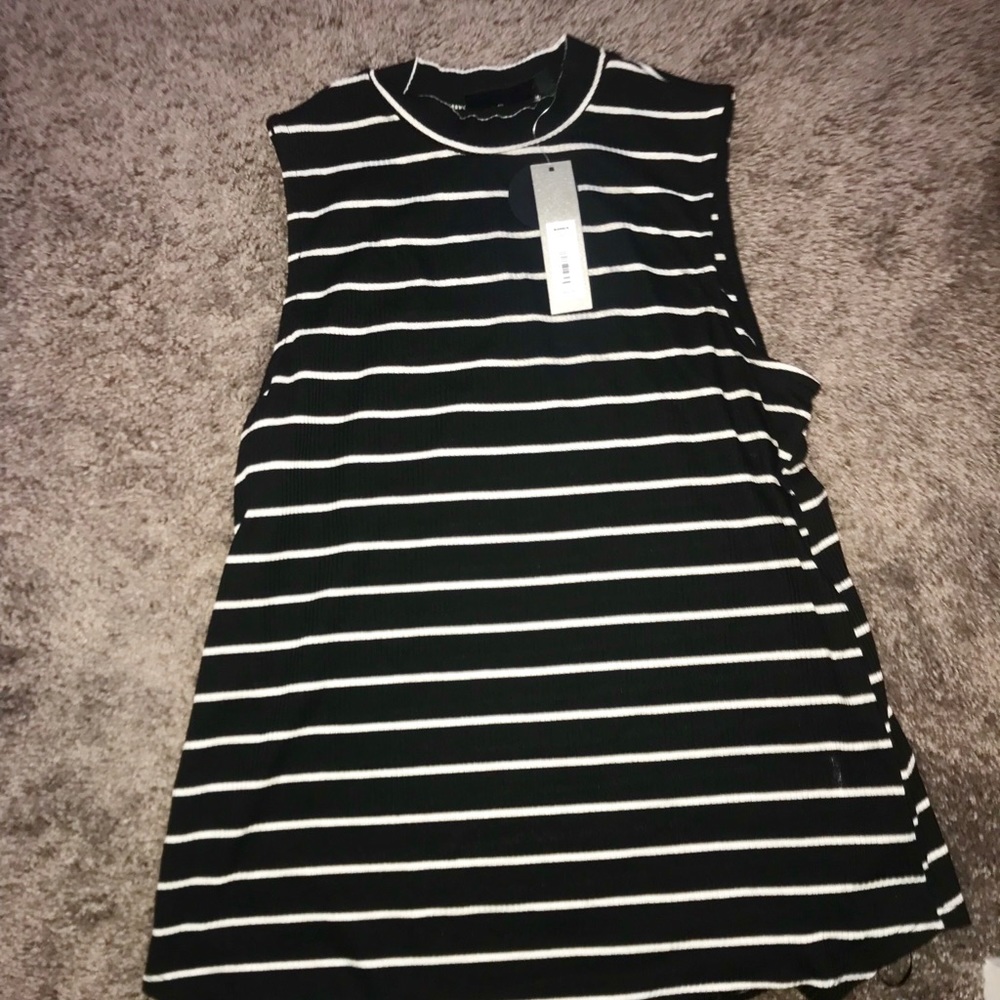 Striped sleeveless blouse